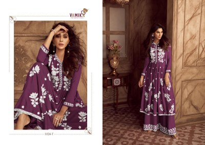 Vamika present Lakhnavi vol 4 heavy reyon embroidered readymade suit catalogue at wholesale price readymade suit catalogs