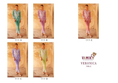 Vamika present veronica vol 2 presenting exclusive heavy reyon  c co ord set catalogs