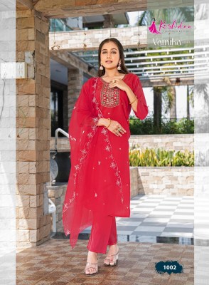 Vamika vol 1 by Kashida Heavy Roman Shimmer top bottom with dupatta collection at affordable rate readymade suit catalogs