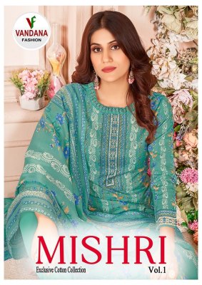 Vandana by Mishri vol 1 indo cotton with designer print unstitched dress material at wholesale price Vandana Fashion