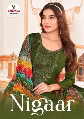 Vandana fashion launch Nigaar  vol 2 fancy Pure Reyon Slub With Embroidered unstitched salwar kameez catalog at affordable rate Vandana Fashion