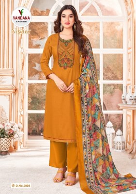 Vandana fashion launch Nigaar  vol 2 fancy Pure Reyon Slub With Embroidered unstitched salwar kameez catalog at affordable rate salwar kameez catalogs