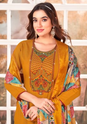 Vandana fashion launch Nigaar  vol 2 fancy Pure Reyon Slub With Embroidered unstitched salwar kameez catalog at affordable rate salwar kameez catalogs