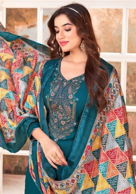 Vandana fashion launch Nigaar  vol 2 fancy Pure Reyon Slub With Embroidered unstitched salwar kameez catalog at affordable rate salwar kameez catalogs