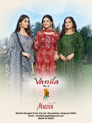 Vanila vol 2 by Master Capsuale printed Ghera Frock Style Kurti pant and dupatta catalogue at collection readymade suit catalogs