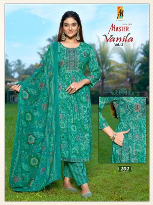 Vanila vol 2 by Master Capsuale printed Ghera Frock Style Kurti pant and dupatta catalogue at collection readymade suit catalogs