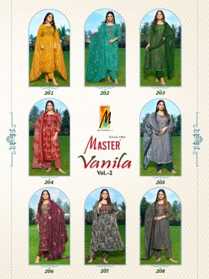 Vanila vol 2 by Master Capsuale printed Ghera Frock Style Kurti pant and dupatta catalogue at collection readymade suit catalogs