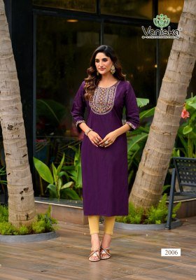 Vaniska Five Star Vol 2 Vatican Silk Kurti Heavy Embroidery Designer Kurtis Set Wholesale kurtis catalogs