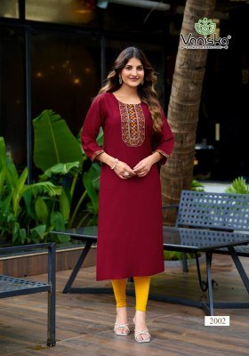 Vaniska Five Star Vol 2 Vatican Silk Kurti Heavy Embroidery Designer Kurtis Set Wholesale kurtis catalogs