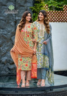 Vaniska Trendy Vol 1 Pure Cotton Kurti Set with Heavy Embroidery Wholesale kurtis catalogs