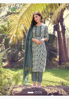 Vaniska by sunrise vol 1 capsual foil printed straight kurti pant and dupatta catalogue at affordable rate readymade suit catalogs