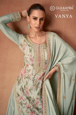 Vanya by Gulkayra designer embroidered straight kurti sharara suit catalogue at affordable rate Gulkayra Designer 