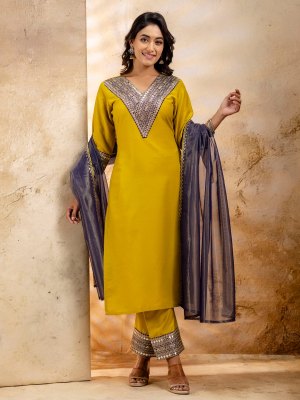 Varmala presented Heavy Chinon Embroidered readymade suit with low rate readymade suit catalogs