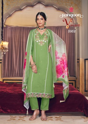 Vasant By Rangoon Viscose Embroidered Fancy Kurti Pant with Dupatta collection with low price  readymade suit catalogs