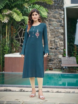 Vastram vol 10 by Parra studio Exclusive designer rayon embroidery work  Kurti wholesaler  kurtis catalogs