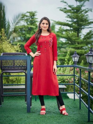 Vastram vol 10 by Parra studio Exclusive designer rayon embroidery work  Kurti wholesaler  kurtis catalogs