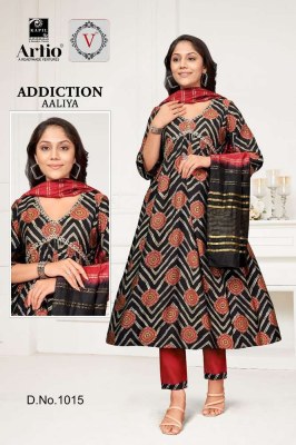 Veda by kapil trendz new Addiaction Aaliya cut modal printed Kurti with work size set Kurti collection  kurtis catalogs