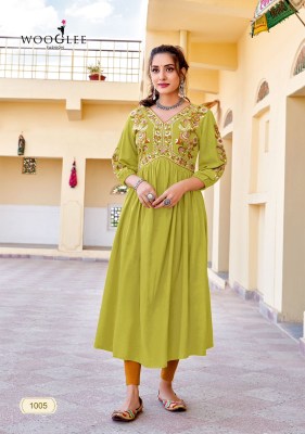 Vedam by Wooglee Heavy reyon fabric with embroidered kurti collection kurtis catalogs