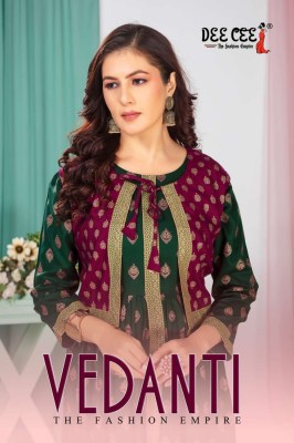 Vedanti by Deecee Flared Long Screen Serwari style Kurti  with fancy koti collection at low price Dee cee