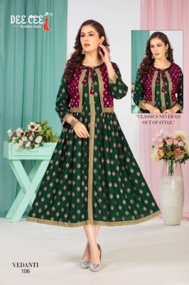 Vedanti by Deecee Flared Long Screen Serwari style Kurti  with fancy koti collection at low price kurtis catalogs