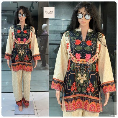 Velora Vogue Turkish Style Poly Linen Co-ord Set  7 Designs  Sizes L 40 XXL 44  Top and Pant wholesale kurtis catalogs wholesale catalogs