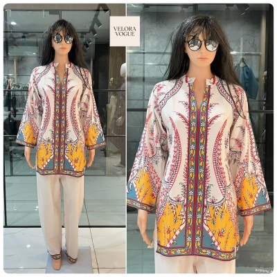 Velora Vogue Turkish Style Poly Linen Co-ord Set  7 Designs  Sizes L 40 XXL 44  Top and Pant wholesale kurtis catalogs kurtis catalogs