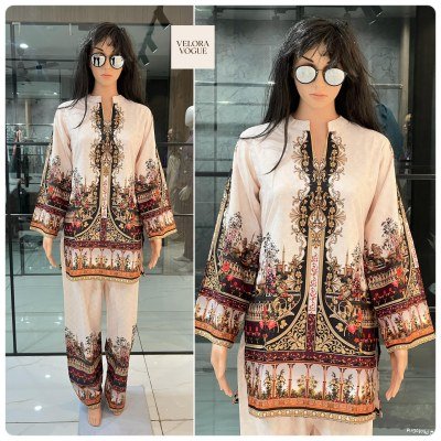 Velora Vogue Turkish Style Poly Linen Co-ord Set  7 Designs  Sizes L 40 XXL 44  Top and Pant wholesale kurtis catalogs kurtis catalogs