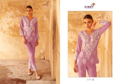 Veronica vol2 by Arihant Heavy reyon sequence work embroidered co ord set at affordable rate Size wise Combo Set