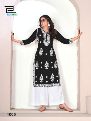 Victoria by Blue hills Thread work designer kurti with palazzo catalogue kurtis catalogs