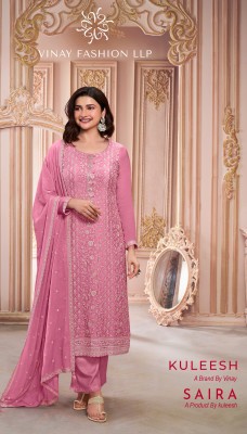 Vinay Fashion Kuleesh Saira Thread Embordered Chinon Dress Material wholesale  vinay fashion 