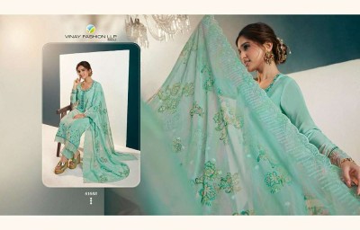 Vinay Fashion Silkina Royal Crepe vol 40 Embroidered Dress Materials catalogue wholesale price   salwar kameez catalogs