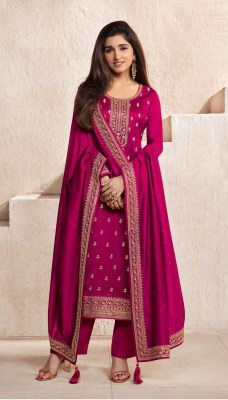 Vinay Kaseesh Aanchal Hitlist Design no 64591 to 64597 Silk Georgette Embroidered Dress Material catalogue  salwar kameez catalogs