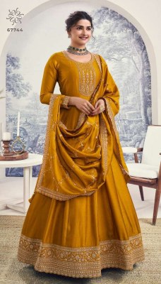 Vinay Kuleesh Aaliya Vol 2 Design No 67741 to 67746 Designer Embroidered Silk Georgette Anarkali  Dress Wholesale Rate  salwar kameez catalogs