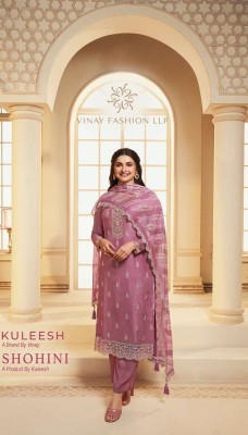 Vinay Kuleesh Shohini Embroidered Dola Suits With Organza Dupatta Dress Materials Catalogue wholesale rate  vinay fashion 