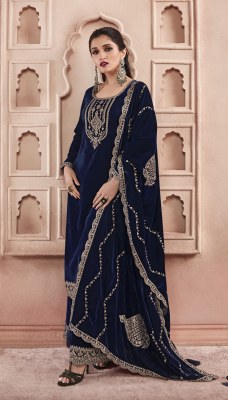 Vinay fashion LLP by Kervin embroidered velvet top bottom with dupatta catalogue at wholesale price  salwar kameez catalogs