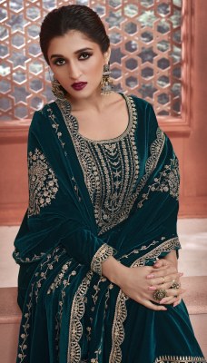 Vinay fashion LLP by Kervin embroidered velvet top bottom with dupatta catalogue at wholesale price  salwar kameez catalogs