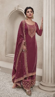 Vinay fashion by kervin designer heavy velvet embroidered salwar kameez catalogue at wholesale price  salwar kameez catalogs