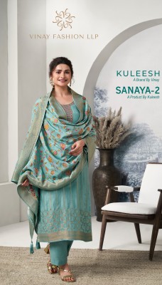 Vinay kuleesh by Sanaya 2 embroidered designer unstitched salwar kameez catalogue at low rate vinay fashion 