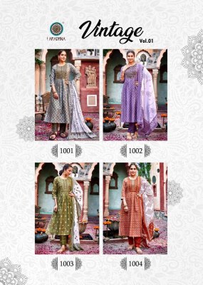 Vintage vol 1 by Aradhana  Cotton Print nyra cute 3pice dress wholesaler  kurtis catalogs