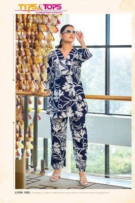 Viona by Tips and tops Heavy reyon printed Fancy Co ord set collection with low price co ord set catalogs