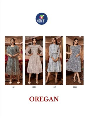 Vitara Fashion Oregan Exclusive Designer Georgette Western Tunic Top collection  kurtis catalogs