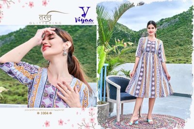 Viyaa Designer Cindrella pure rayon naira cut festive wear wholesale Kurti  kurtis catalogs