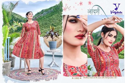 Viyaa Designer Cindrella pure rayon naira cut festive wear wholesale Kurti  kurtis catalogs