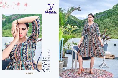 Viyaa Designer Cindrella pure rayon naira cut festive wear wholesale Kurti  kurtis catalogs