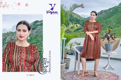 Viyaa Designer Cindrella pure rayon naira cut festive wear wholesale Kurti  kurtis catalogs