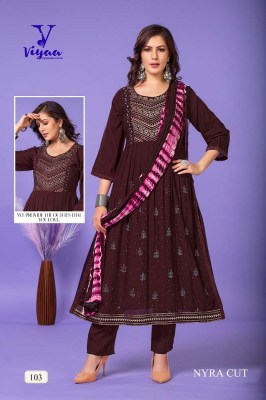 Viyaa Designer Glamour Vol 1 Nyra Cut Kurti Catalogue Wholesaler  kurtis catalogs