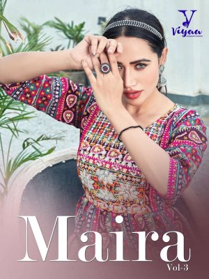 Viyaa Designer Maira Vol 3 Naira cut Kurti catalogue wholesale rate   Viyaa