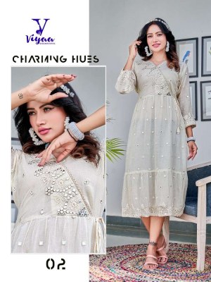 Viyaa Designer Milky Mul Mul Pure Cotton Anarkali Kurti catalogue wholesaler  kurtis catalogs