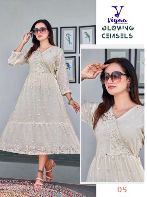 Viyaa Designer Milky Mul Mul Pure Cotton Anarkali Stylish Wholesale Kurti catalogue    kurtis catalogs