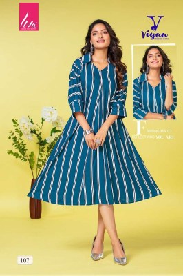 Viyaa Designer Pretty girl vol 1 rayon long gown stylish Kurti catalogue wholesaler  kurtis catalogs